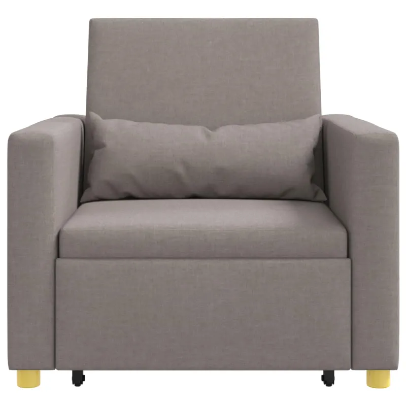 Ištraukiamas sofa-lova vienvietis Taupe 90 x 165 x 87 cm