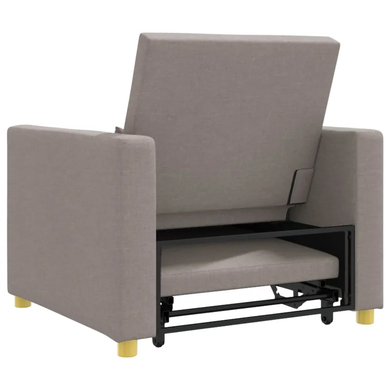 Ištraukiamas sofa-lova vienvietis Taupe 90 x 165 x 87 cm