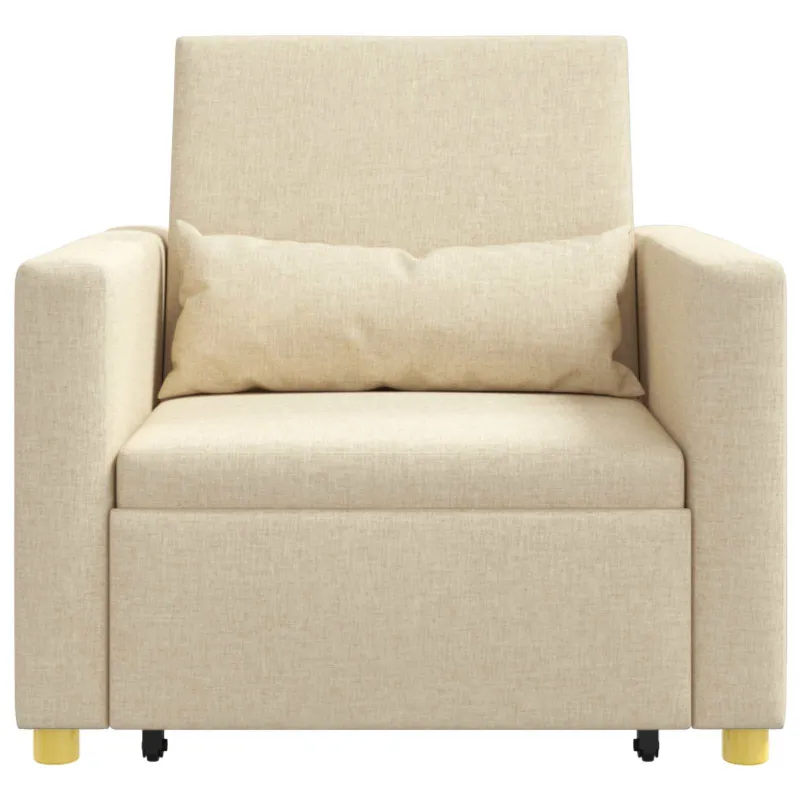 Ištraukiamas sofa-lova vienvietis Kreminė 90 x 165 x 87 cm