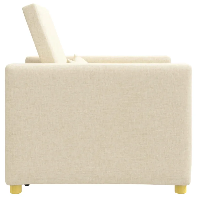 Ištraukiamas sofa-lova vienvietis Kreminė 90 x 165 x 87 cm