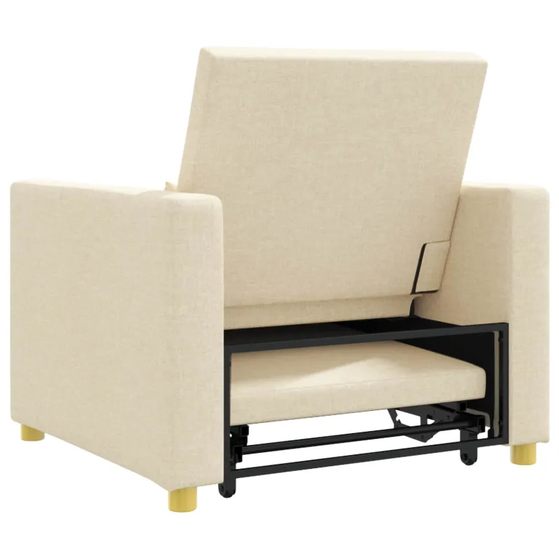 Ištraukiamas sofa-lova vienvietis Kreminė 90 x 165 x 87 cm
