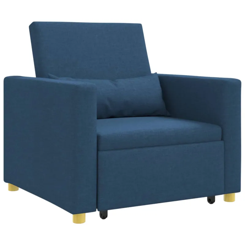 Ištraukiamas sofa-lova vienvietis Mėlyna 90 x 165 x 87 cm