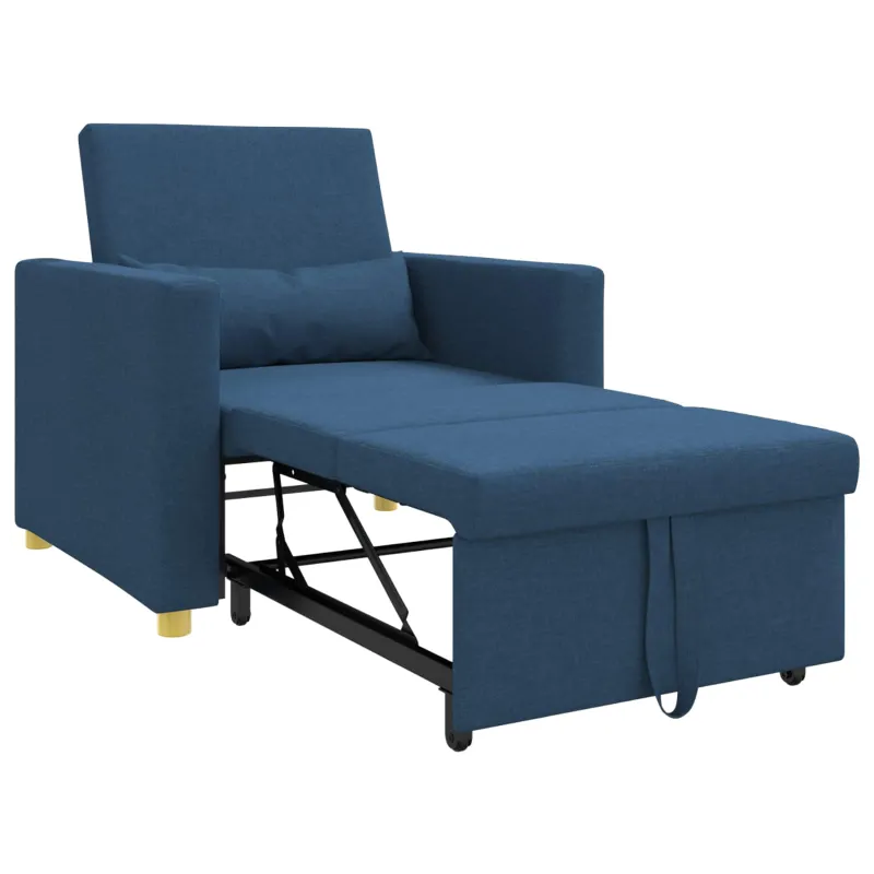 Ištraukiamas sofa-lova vienvietis Mėlyna 90 x 165 x 87 cm