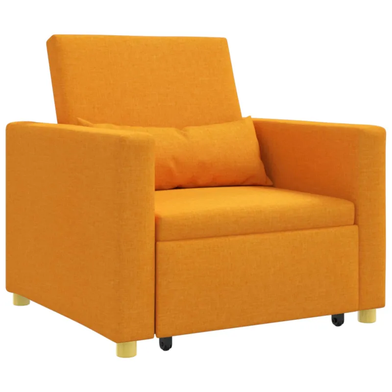 Ištraukiamas sofa-lova vienvietis Tamsiai geltona audinys