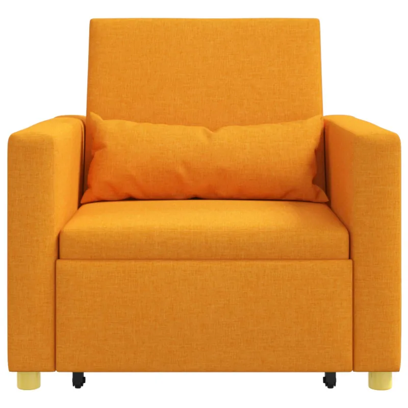 Ištraukiamas sofa-lova vienvietis Tamsiai geltona audinys