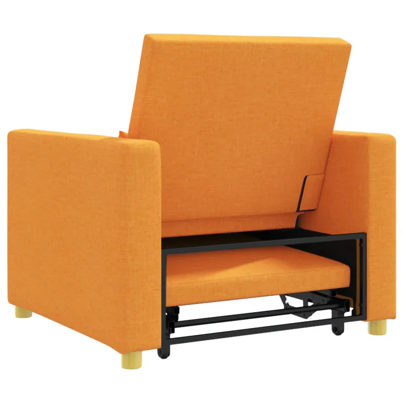 Ištraukiamas sofa-lova vienvietis Tamsiai geltona audinys