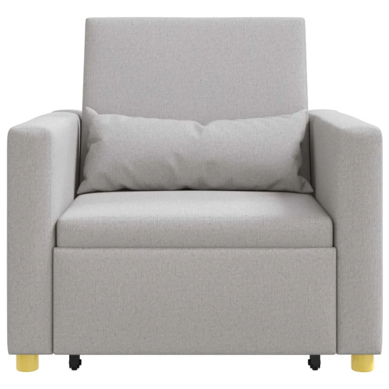 Ištraukiamas sofa-lova vienvietis su ratais Debesų pilka