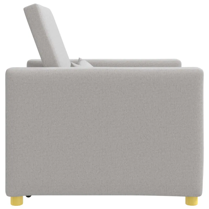 Ištraukiamas sofa-lova vienvietis su ratais Debesų pilka