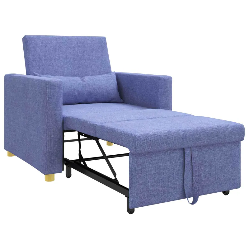 Ištraukiamas sofa-lova vienvietis Džinsinė mėlyna audinys