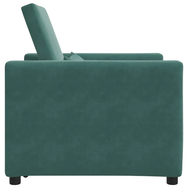 Ištraukiamas sofa-lova vienvietis Tamsiai žalia Aksomas