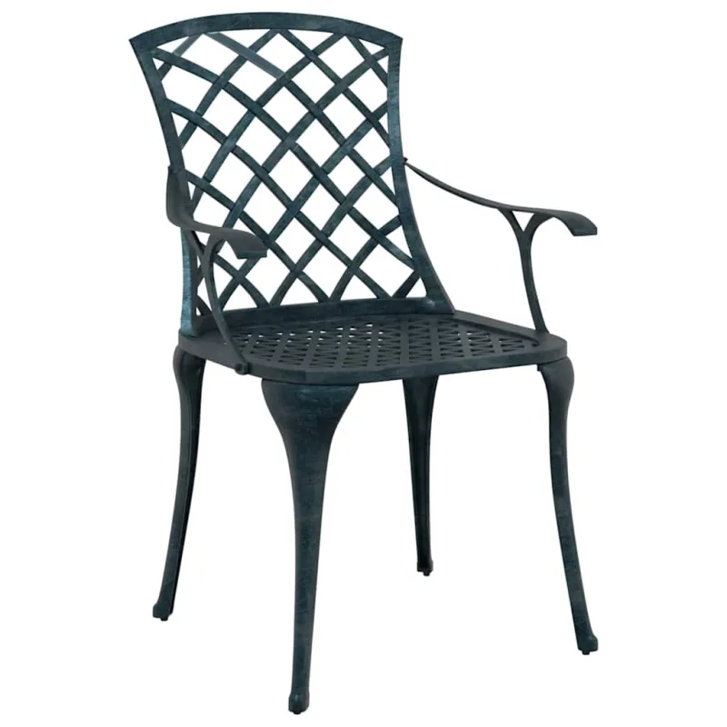 Sodo Kėdė 4 pcs Žalia 61 x 60,5 x 93cm Aliuminis