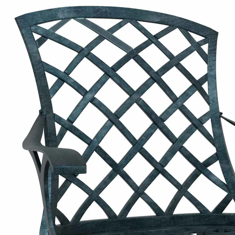 Sodo Kėdė 4 pcs Žalia 61 x 60,5 x 93cm Aliuminis