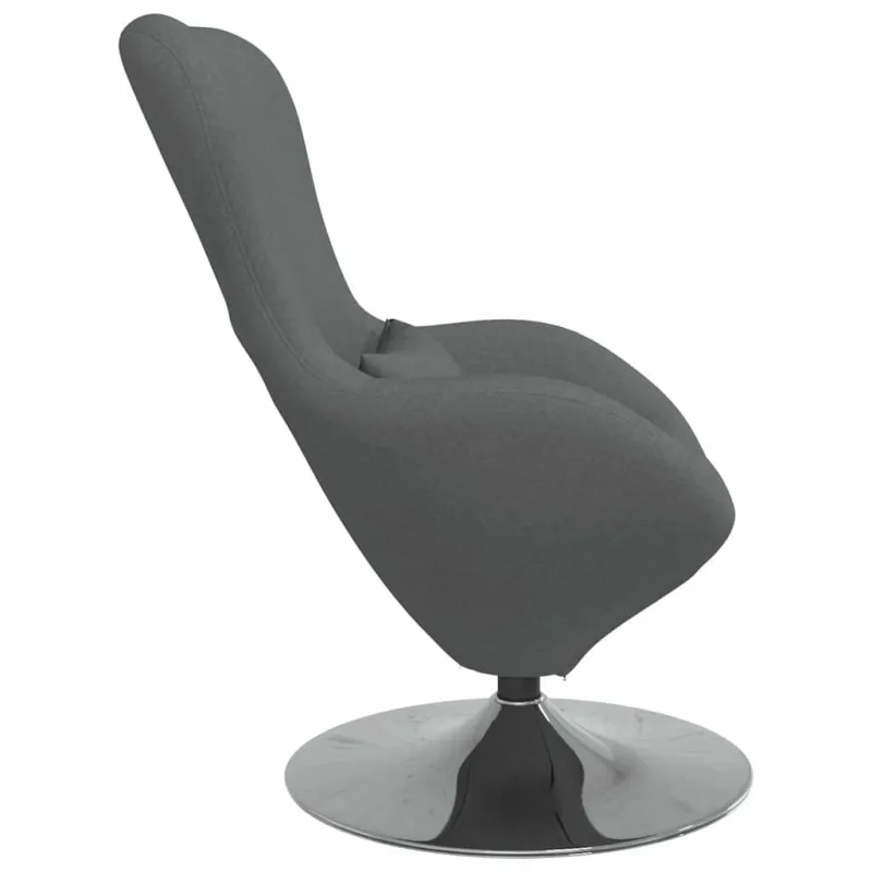 Kiaušinio formos krėslas Tamsiai pilka 63 x 73 x 90 cm audinys