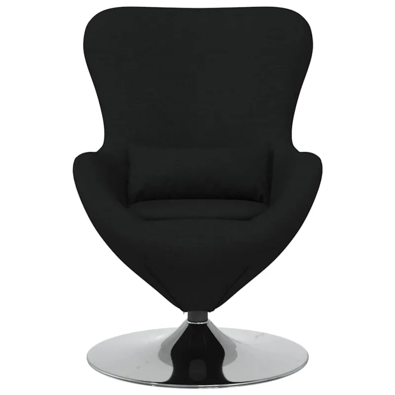 Kiaušinio formos krėslas Juoda 63 x 73 x 90 cm audinys