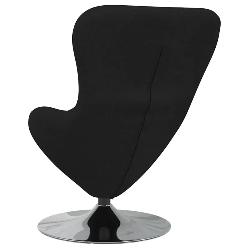 Kiaušinio formos krėslas Juoda 63 x 73 x 90 cm audinys