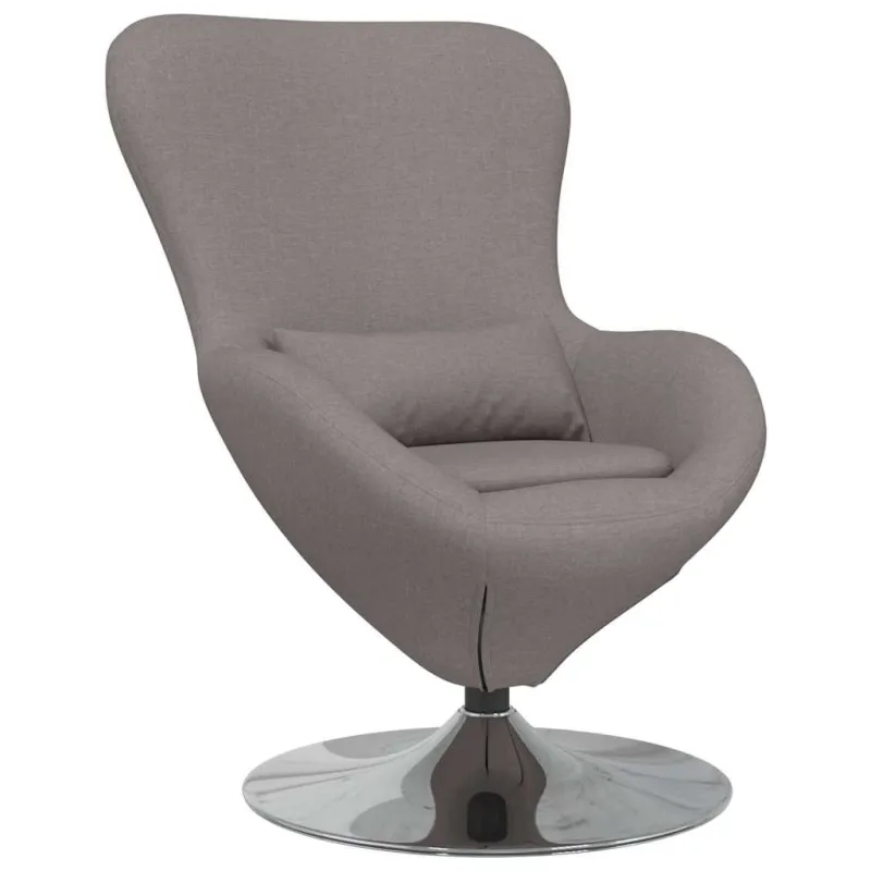 Kiaušinio formos krėslas Taupe 63 x 73 x 90 cm audinys