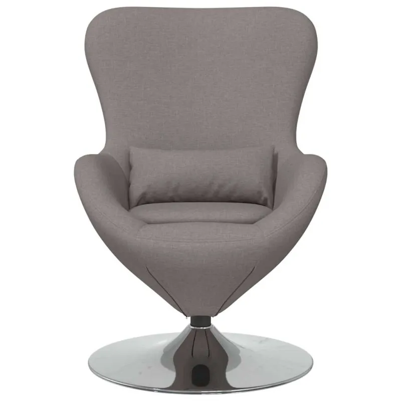 Kiaušinio formos krėslas Taupe 63 x 73 x 90 cm audinys