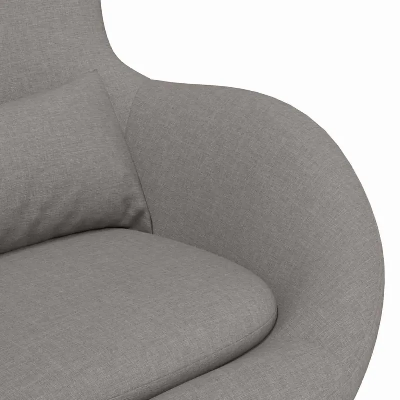 Kiaušinio formos krėslas Taupe 63 x 73 x 90 cm audinys