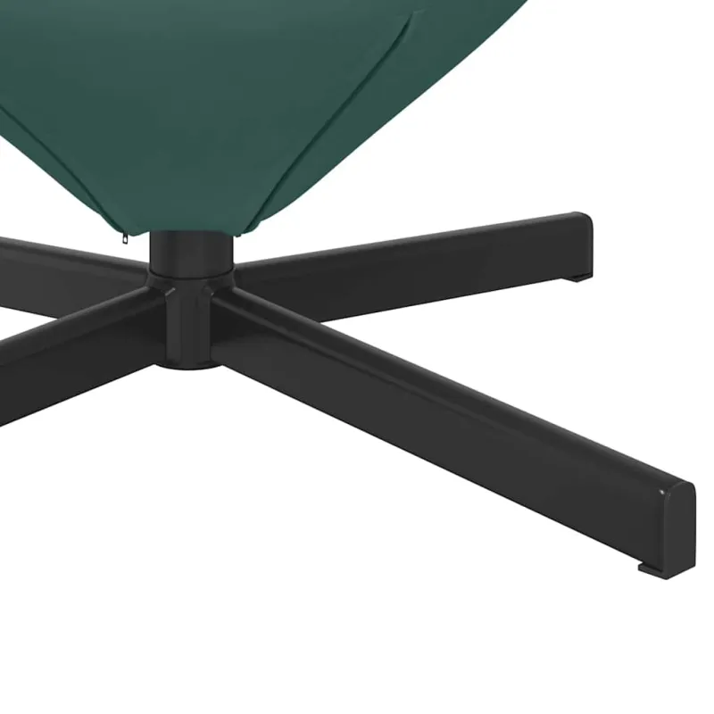 Kiaušinio formos krėslas Tamsiai žalia 63 x 73 x 90 cm Aksomas
