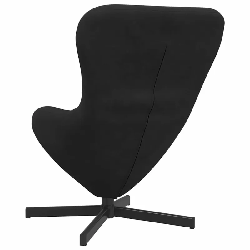 Kiaušinio formos krėslas Juoda 63 x 73 x 90 cm Aksomas