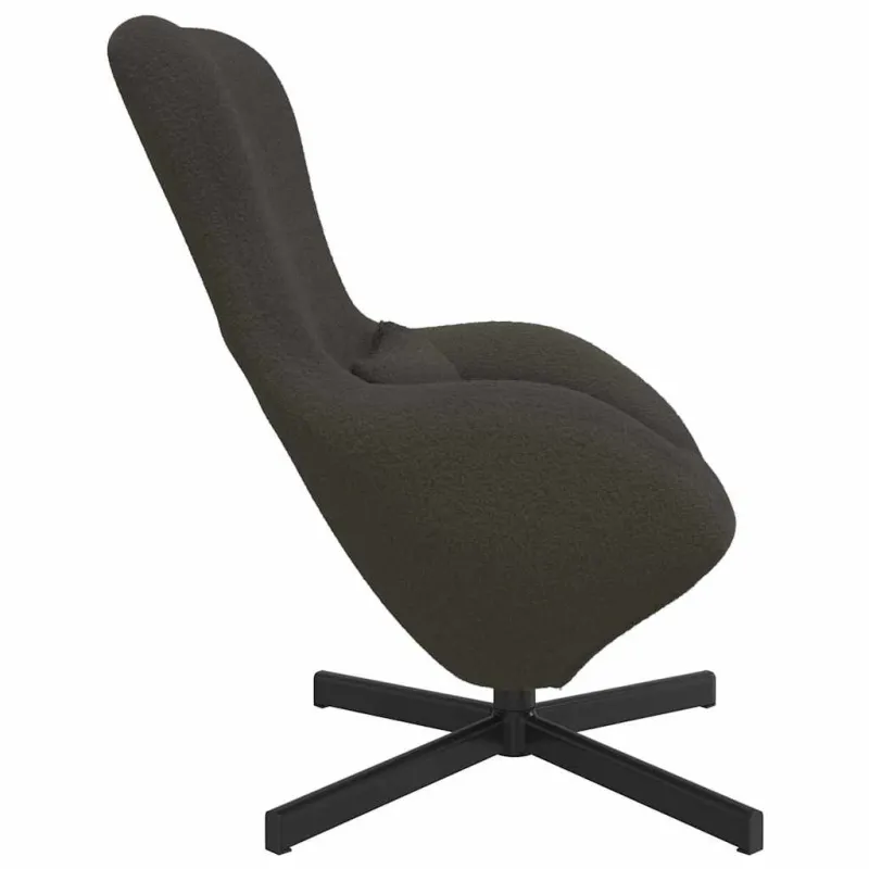 Kiaušinio formos krėslas Tamsiai pilka 63 x 73 x 90 cm audinys