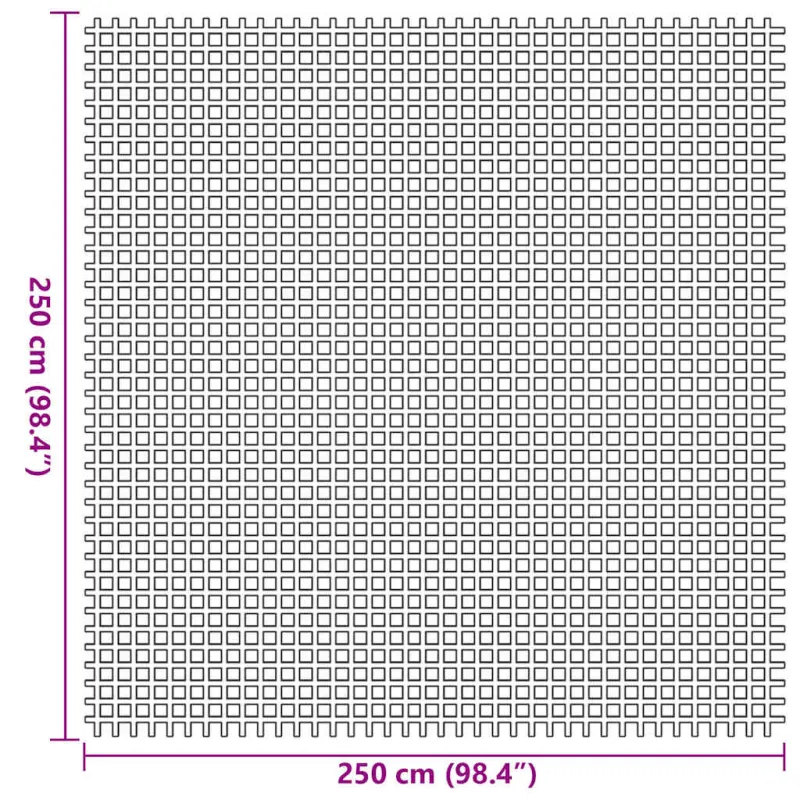 Palapinės kilimėlis Antracitas 250 x 250 cm Poliesteris