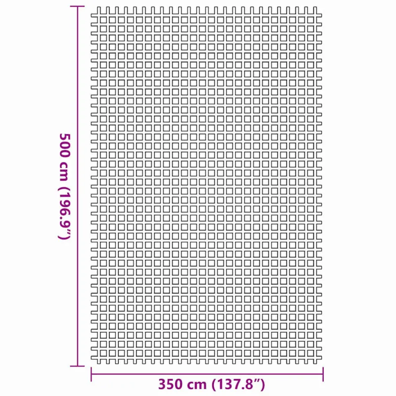 Palapinės kilimėlis Antracitas 500 × 350 cm Poliesteris