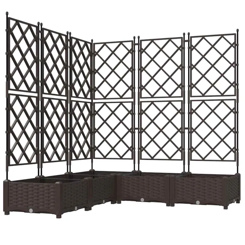 Sodo vazonas 5 pcs Ruda 120 x 120 x 125,5 cm Plastmasė
