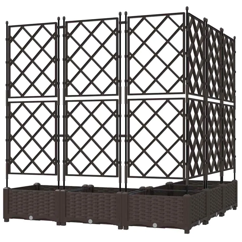 Sodo vazonas 5 pcs Ruda 120 x 120 x 125,5 cm Plastmasė