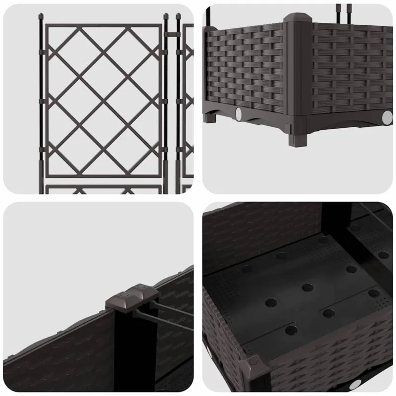 Sodo vazonas 5 pcs Ruda 120 x 120 x 125,5 cm Plastmasė