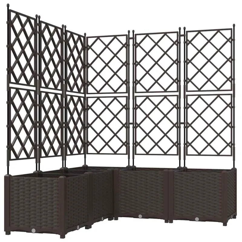 Sodo vazonas 5 pcs Ruda 120 x 120 x 143 cm Plastmasė