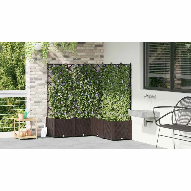 Sodo vazonas 5 pcs Ruda 120 x 120 x 143 cm Plastmasė