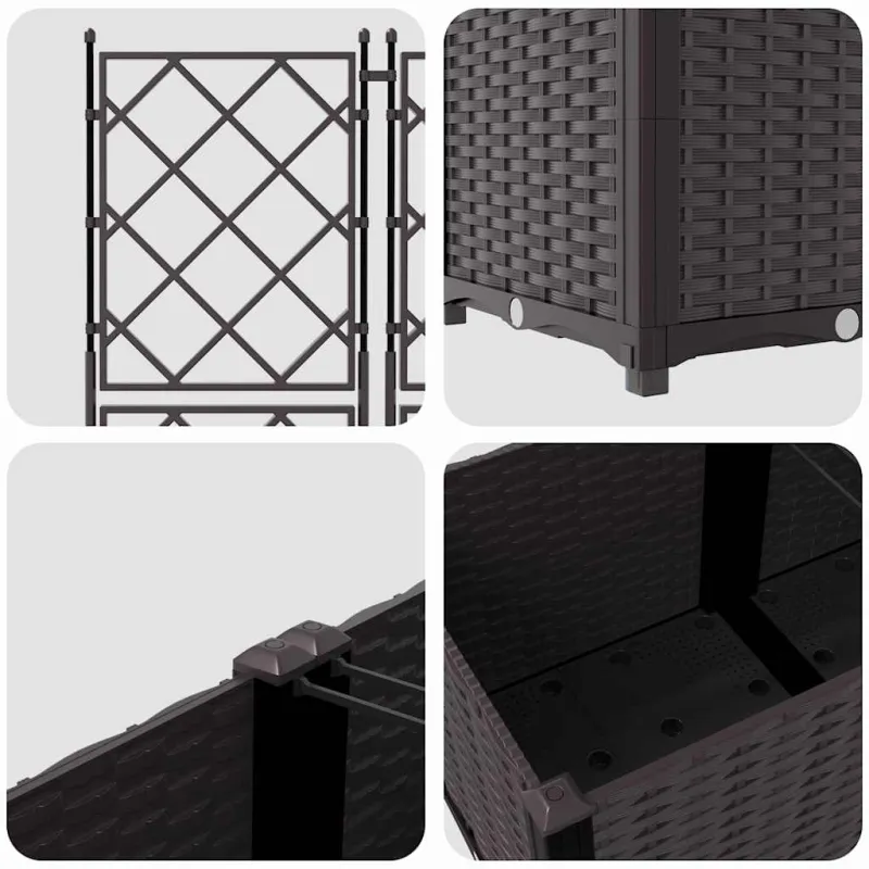 Sodo vazonas 5 pcs Ruda 120 x 120 x 143 cm Plastmasė