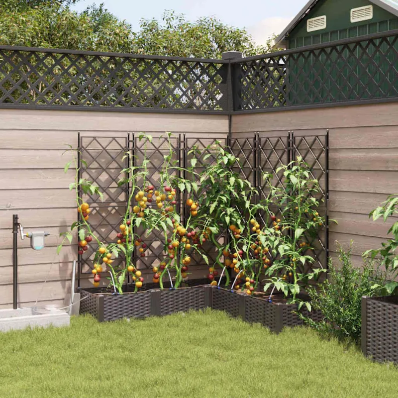 Sodo vazonas 5 pcs Ruda 120 x 120 x 126 cm Plastmasė