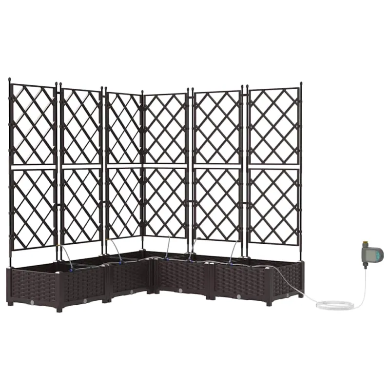 Sodo vazonas 5 pcs Ruda 120 x 120 x 126 cm Plastmasė