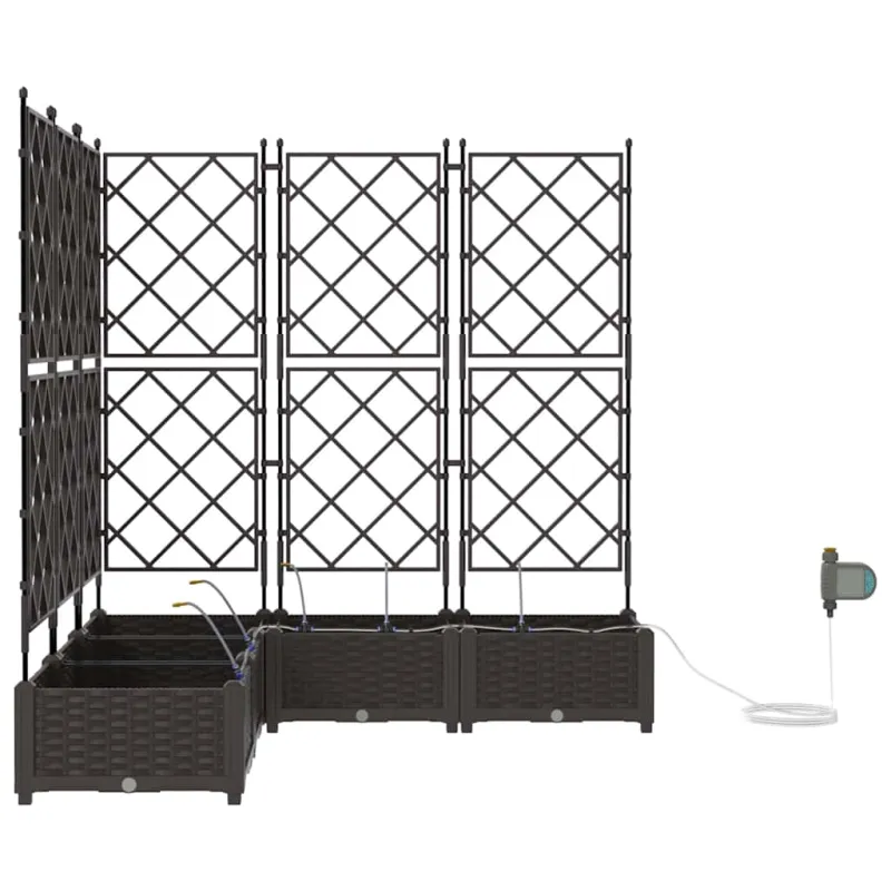 Sodo vazonas 5 pcs Ruda 120 x 120 x 126 cm Plastmasė