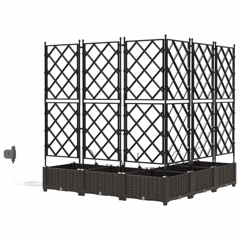 Sodo vazonas 5 pcs Ruda 120 x 120 x 126 cm Plastmasė