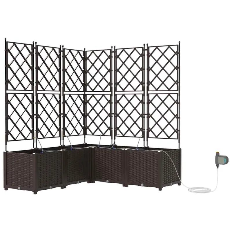 Sodo vazonas 5 pcs Ruda 120 x 120 x 142 cm Plastmasė