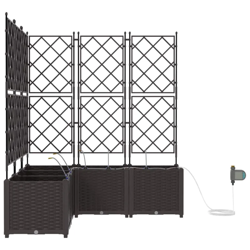Sodo vazonas 5 pcs Ruda 120 x 120 x 142 cm Plastmasė