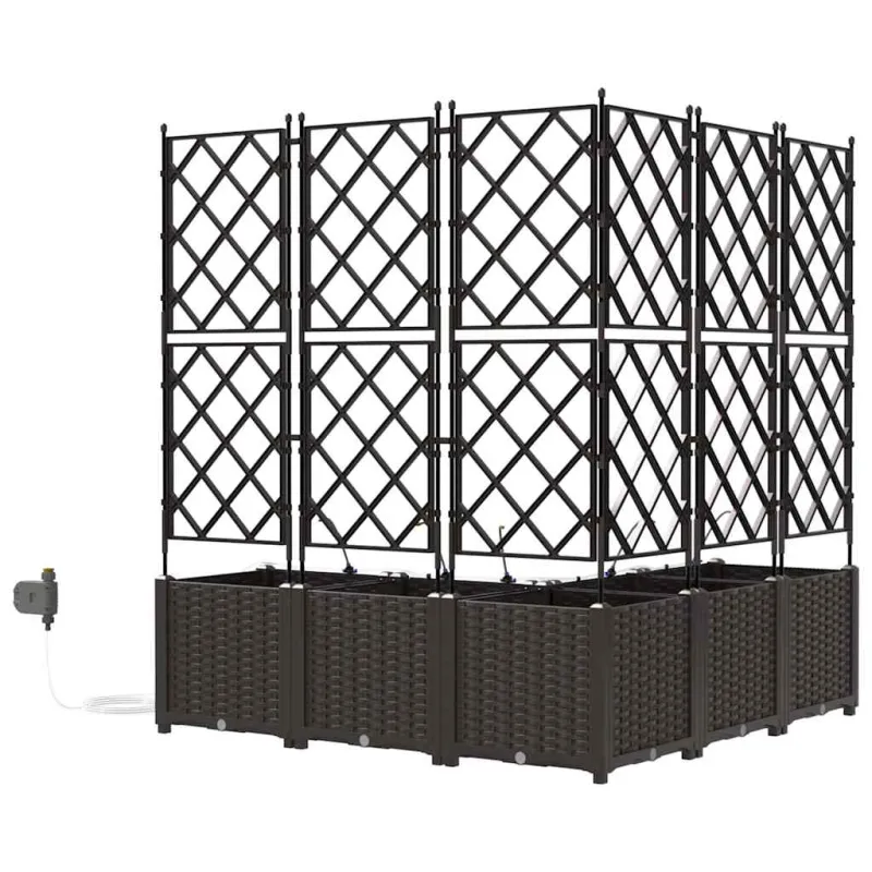 Sodo vazonas 5 pcs Ruda 120 x 120 x 142 cm Plastmasė
