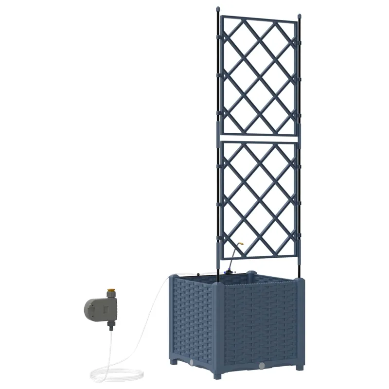Sodo vazonas Pilka 40 x 40 x 142 cm Plastmasė