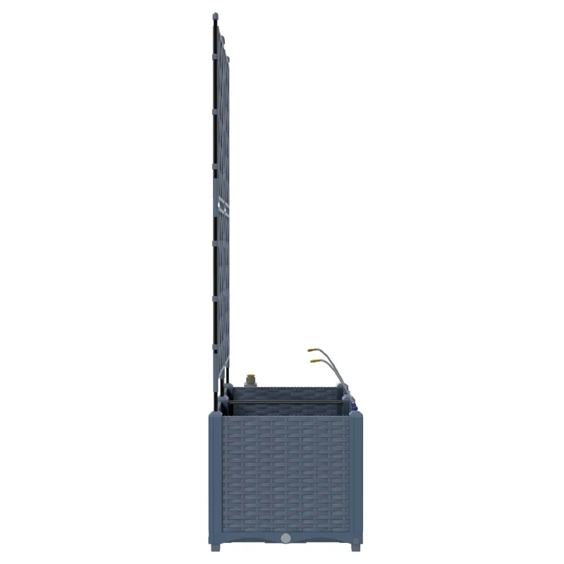 Sodo vazonas 2 pcs Pilka 80 x 40 x 142 cm Plastmasė