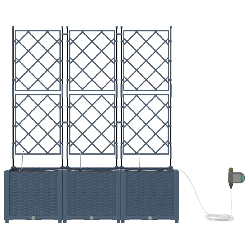 Sodo vazonas 5 pcs Pilka 120 x 120 x 142 cm Plastmasė