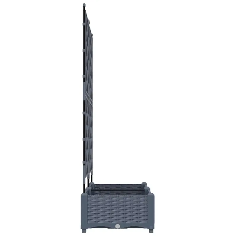 Sodo vazonas 2 pcs Šviesiai Pilka 80 x 40 x 125,5 cm Plastmasė