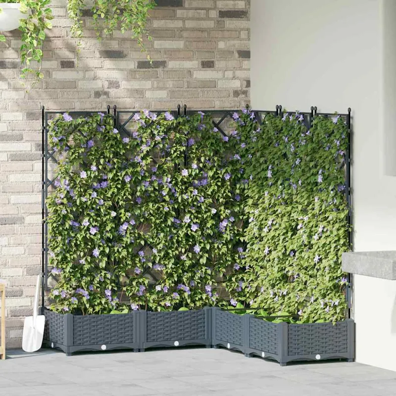 Sodo vazonas 5 pcs Šviesiai Pilka 120 x 120 x 125,5 cm