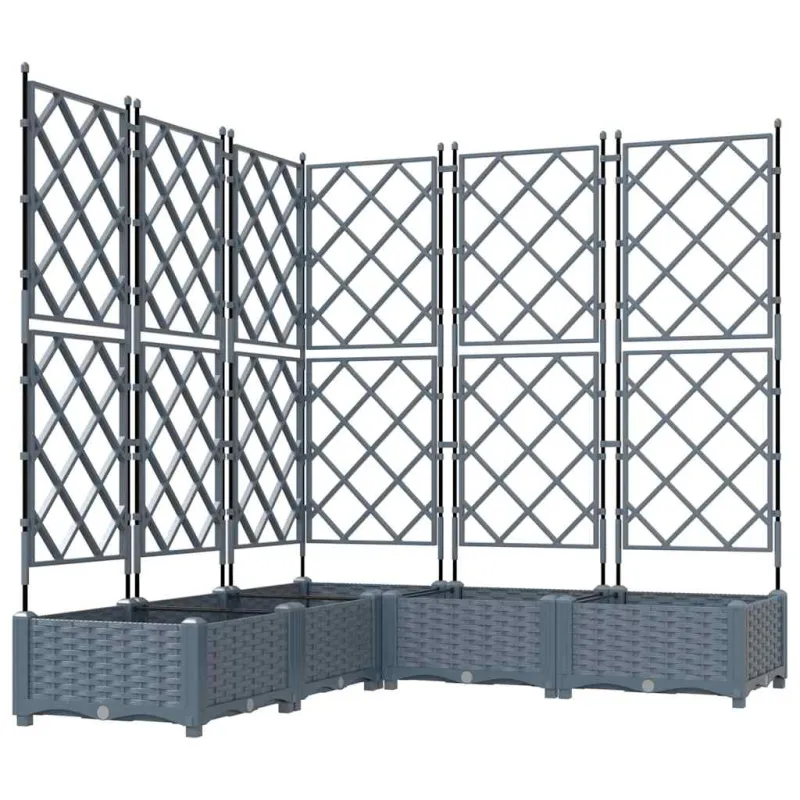 Sodo vazonas 5 pcs Šviesiai Pilka 120 x 120 x 125,5 cm
