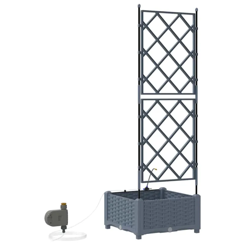 Sodo vazonas Šviesiai Pilka 40 x 40 x 126 cm Plastmasė