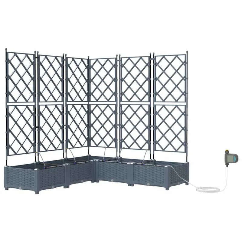 Sodo vazonas 5 pcs Šviesiai Pilka 120 x 120 x 126 cm Plastmasė