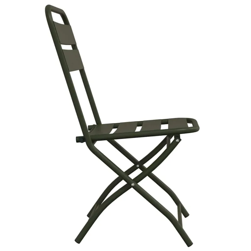 Sodo sulankstoma kėdė 2 pcs Žalia 42 x 52 x 82cm