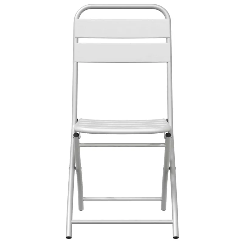 Sodo sulankstoma kėdė 2 pcs Balta 42 x 52 x 82cm